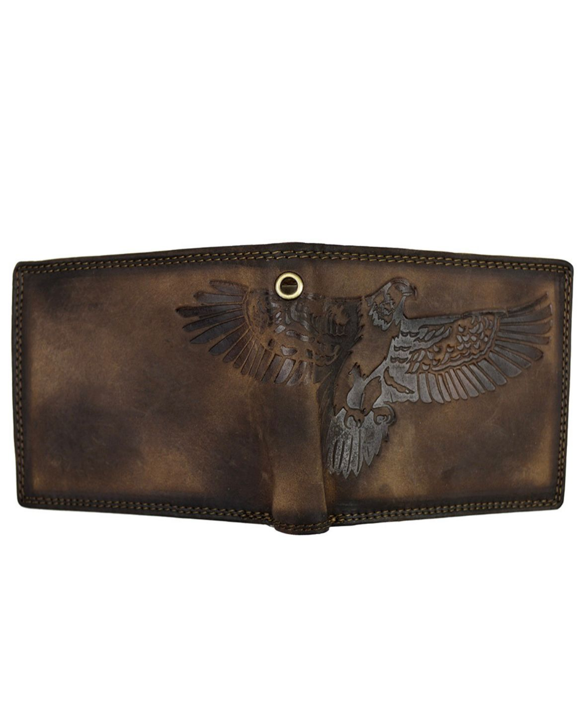 Handgefertigtes Lederportemonnaie mit Adler